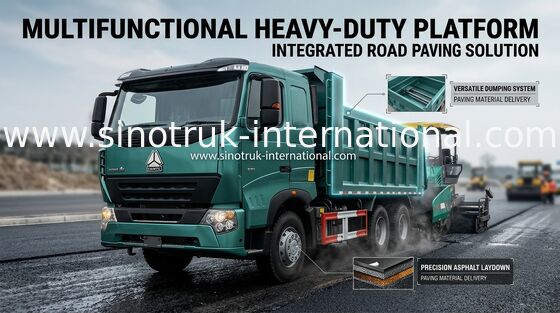 SINOTRUK HOWO A7 شاحنة القمامة الثقيلة مع عمر طويل ، 5800 * 2300 * 1500 مم