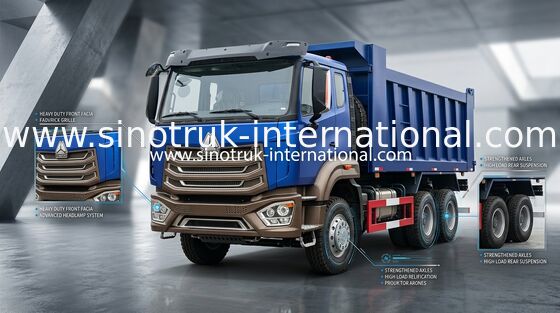 Euro 2371hp Howo 6x4 شاحنة قلابة للبناء