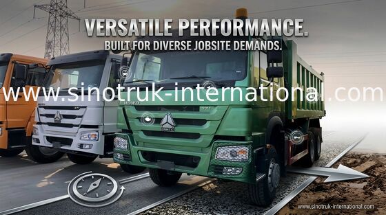 شاحنة قلابة 6x4 SINOTRUK 10 Wheels HOWO ZZ3257N3647A 30 Tons 16-18 CBM
