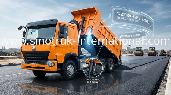 Euro 2 Standard 10 Wheels Tipper Dump Truck 30 - 40 Tons For Loading Sand / Stones