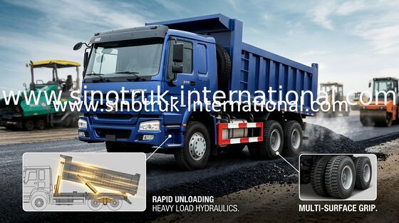 HOWO A7 Dump Truck 336HP 6X4 LHD 20CBM 40 Ton HYVA Cylinder Heavy Dump Truck