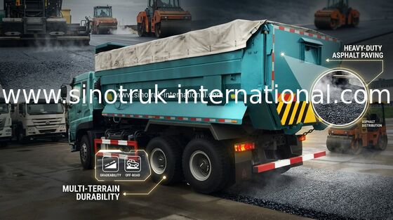 SINOTRUK Dump Truck 25 - 40 Tons For Public Works Carrying Construction Material