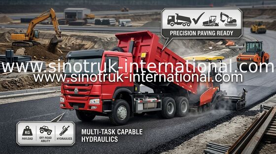 LHD 6X4 SINOTRUK HOWO Tipper Dump Truck Euro 2 336HP Engine HYVA Front Lifting