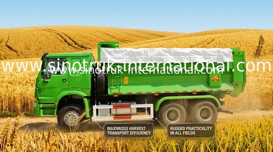 Municipal Heavy Duty Tipper Dump Truck SINOTRUK HOWO LHD 336HP 10 Wheels