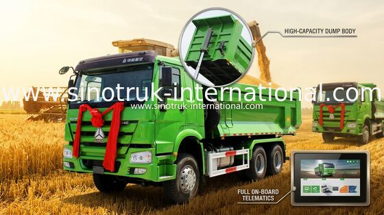 Construction Material Tipper Dump Truck 266 HP - 420 HP Commercial Dump Truck