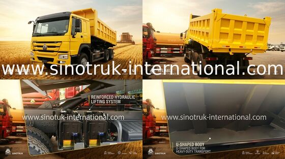 Front Lifting Tipper Dump Truck 4×2 , 4×4 , 6×2 , 6×6 Driving Strong Enough Engine