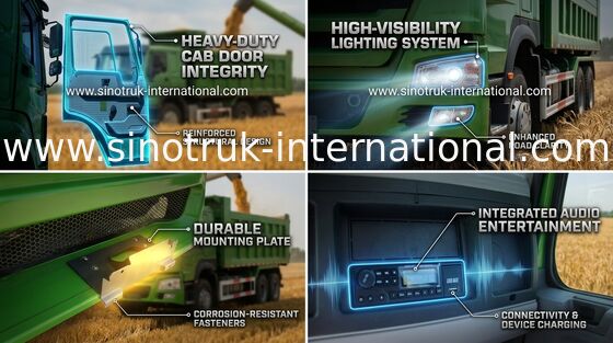 Municipal Administration Sinotruk Howo Dump Truck LHD 6X4 Drive Type White / Red