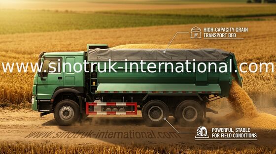 Public Works Tipper Dump Truck / HOWO Tipper Truck 6X4 LHD 25 Tons 10 - 25 CBM