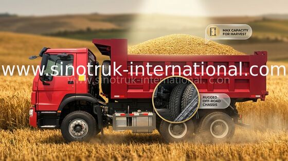 40 Tons Euro II Tipper Dump Truck 10 - 25CBM Diesel Engine Low Fuel Consumption