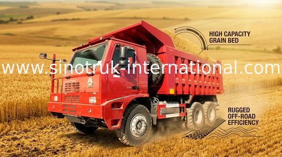 ارتفاع الحمولة سعة SINOTRUK الفحم الألغام الألغام شاحنة تفريغ 70 طن مع SGS