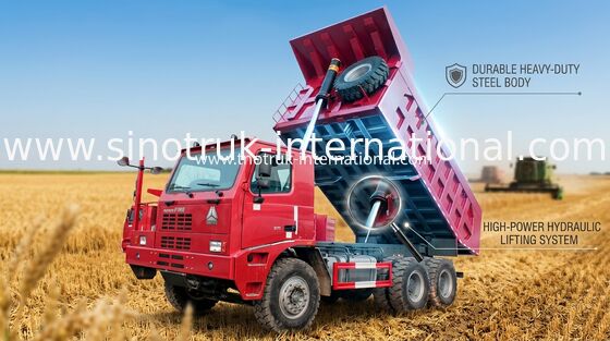منجم الفحم شاحنة قلابة القلابة / SINOTRUK HOWO70 Ten Wheeler Dump Truck