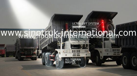 ارتفاع الشطارة البضائع الجسم LHD 6X4 10 عجلة شاحنة قلابة مع قدرة 70 طن