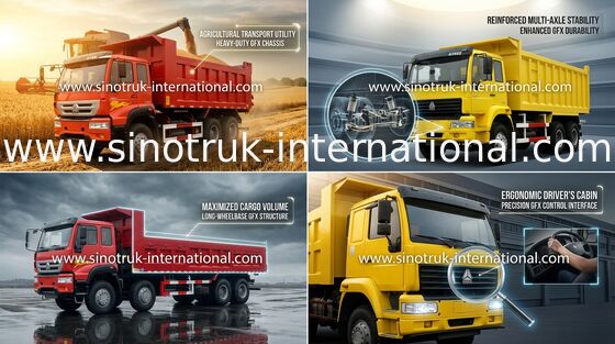 SINOTRUK الذهبي الأمير قلابة شاحنة قلابة 6X4 336HP LHD 25-30tons ZZ3251N3641W