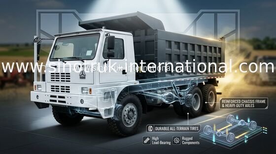 SINOTRUK HOWO70 التعدين قلابة شاحنة قلابة RHD 6X4 371HP 70tons ZZ5707S3840AJ