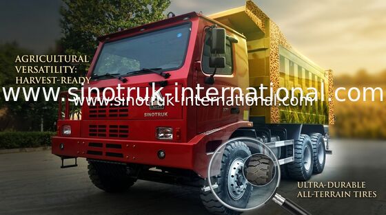 الملونة SINOTRUK HOWO 6X4 شاحنة قلابة / HOWO شاحنة قلابة للتعدين
