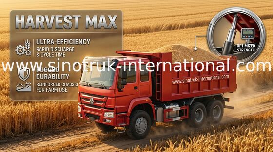 شاحنة قلابة قلابة SINOTRUK Golden Prince 6X4 336HP LHD 25tons ZZ3251N3641W