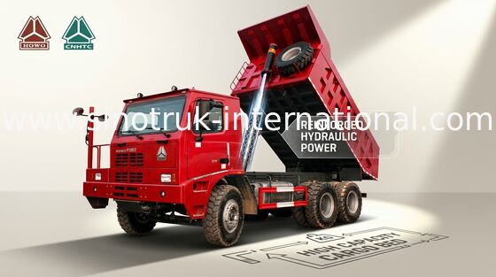 شاحنة قلابة قلابة SINOTRUK HOWO 70 Mining 10wheels 371HP 70tons ZZ5707S3640AJ