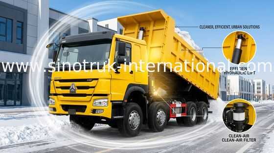 SINOTRUK HOWO تفريغ شاحنة 371HP 12wheels LHD 31tons 20-30CBM ZZ3317N3267W