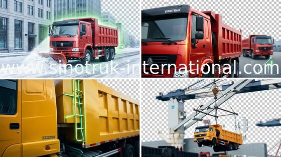 شاحنة قلابة قلابة SINOTRUK HOWO 6X4 LHD 371HP 25-40tons 10-25CBM ZZ3257N3847A