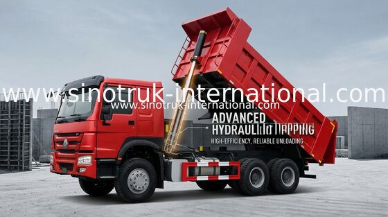 شاحنة قلابة قلابة SINOTRUK HOWO 25-40tons 371HP 6X4 10 عجلات 10-25CBM