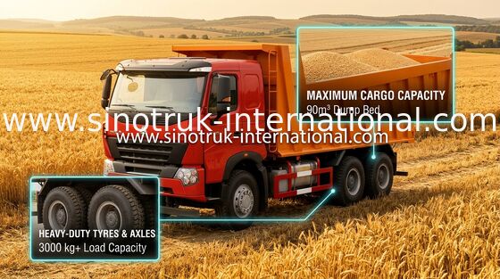 شاحنة قلابة قلابة SINOTRUK HOWO A7 336HP لصناعة التعدين ZZ3257N3847N1