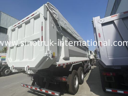 شاحنة HOWO-NX مع محرك Weichai بقوة 380 حصانًا ، وبلوزة كهربائية ، وصندوق شحن من الفولاذ المانغنيزي الثقيل