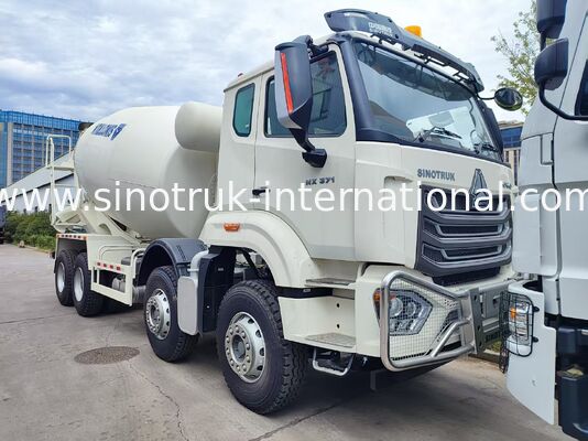 شاحنة مزج الخرسانة الثقيلة 8×4 HOWO 14 متر مكعب 371HP مزدوج المحور الخلفي MCX16ZG + مزدوج المحور الأمامي VGD95