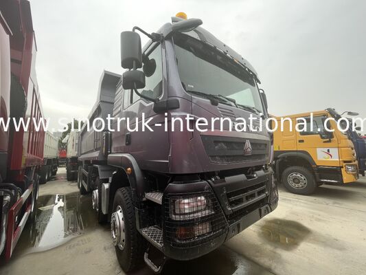 الشاحنة الثقيلة HOWO TX 8X4 تيبر 400HP مزدوج 16T المحور الخلفي مزدوج 9.5T رمادي