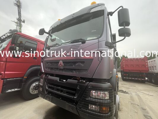 الشاحنة الثقيلة HOWO TX 8X4 تيبر 400HP مزدوج 16T المحور الخلفي مزدوج 9.5T رمادي