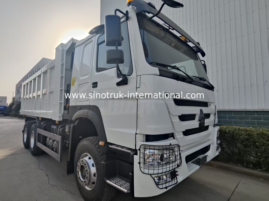 SINOTRUK HOWO 371HP شاحنة قمامة ثقيلة مع 10 عجلات وصندوق شحن مستطيل