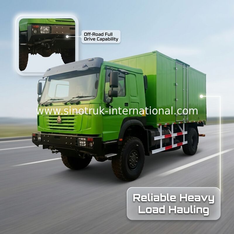 شاحنة شحن 4X4 LHD مع خزان شحن 5000 * 2300 * 2300 مم و 16T محور خلفي للنقل الثقيل