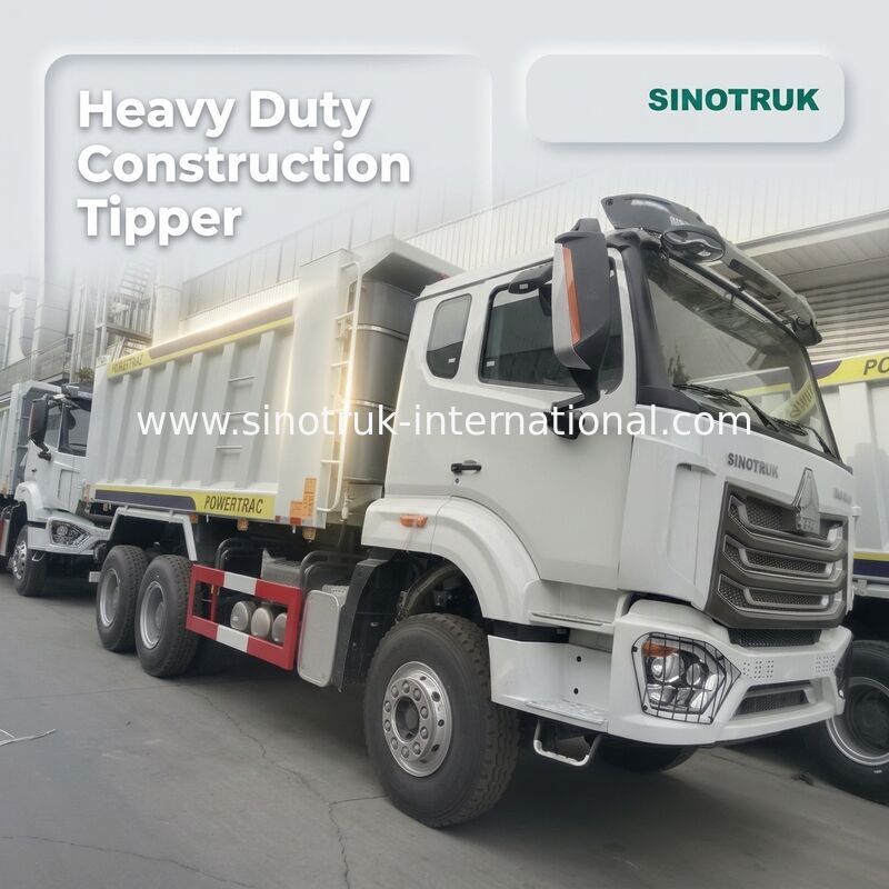 30-40 طن RHD 10 عجلات شاحنة قمامة SINOTRUK Haohan للبناء أبيض