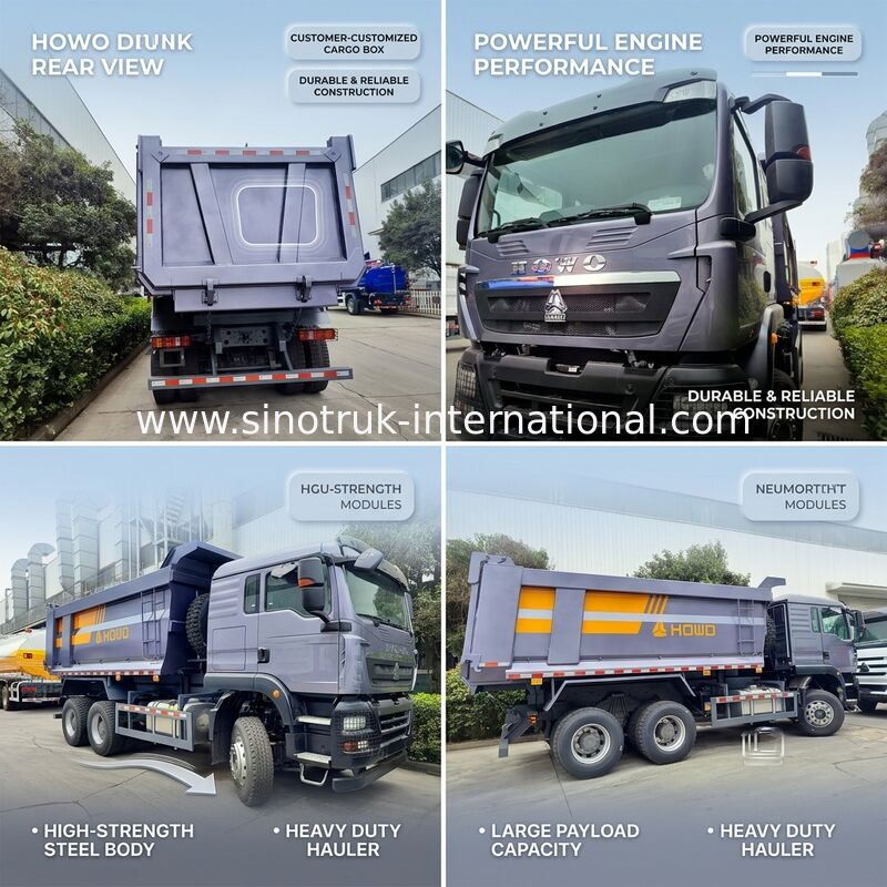 شاحنة شاحنة ثقيلة SINOTRUK TX مع محرك 380HP ، سعة حمولة 30-40 طن ونوع رفع متوسط