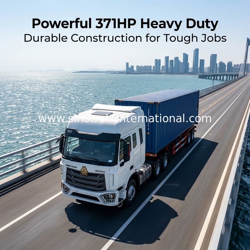 شاحنة جرار ZZ427V344JB1R بمحرك 371 حصانًا، ودفع 6x4، وكابينة H77L مع تكييف هواء للنقل الثقيل