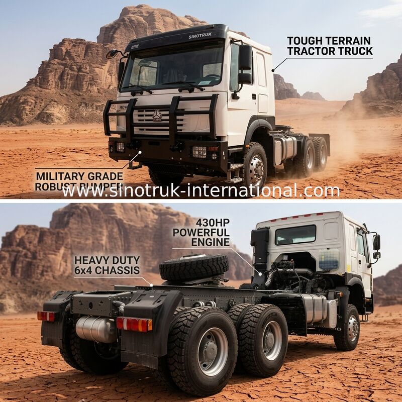 سينوتروك 430 حصان 6 × 4 جرار مع مظلة عسكرية