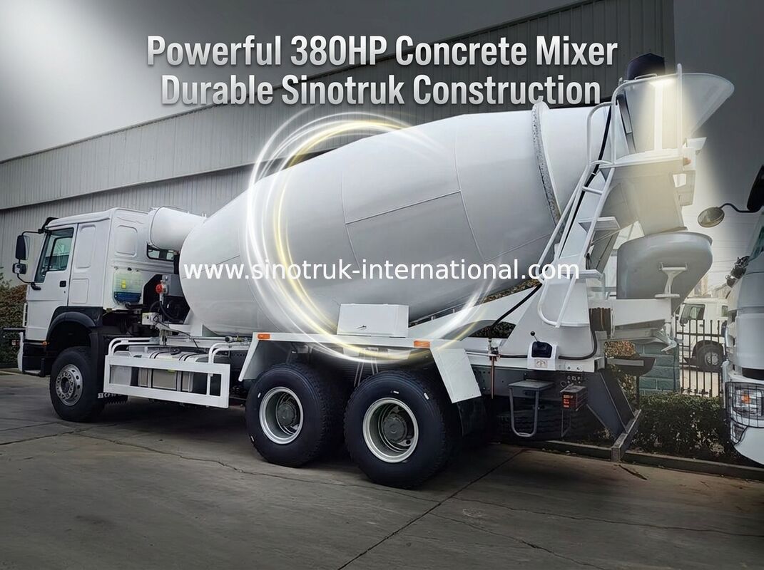 شاحنة سينوتروك هوو لمزج الخرسانة 10CBM 6 X 4 يورو 2 380Hp بناء