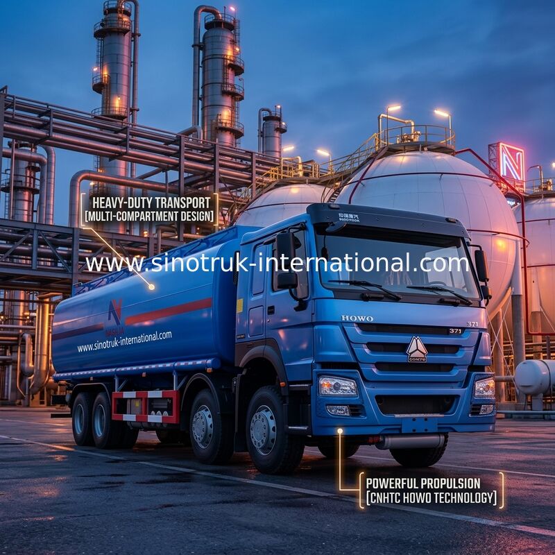 شاحنة صهريج زيت عالية الكفاءة 8X4 LHD Euro2 371HP
