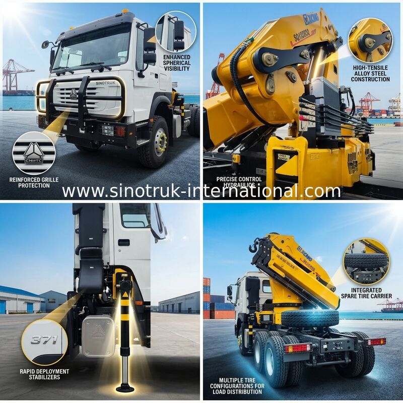حصان عملك الكل في واحد: HOWO 371HP 6x4 مع XCMG 12T رافعة