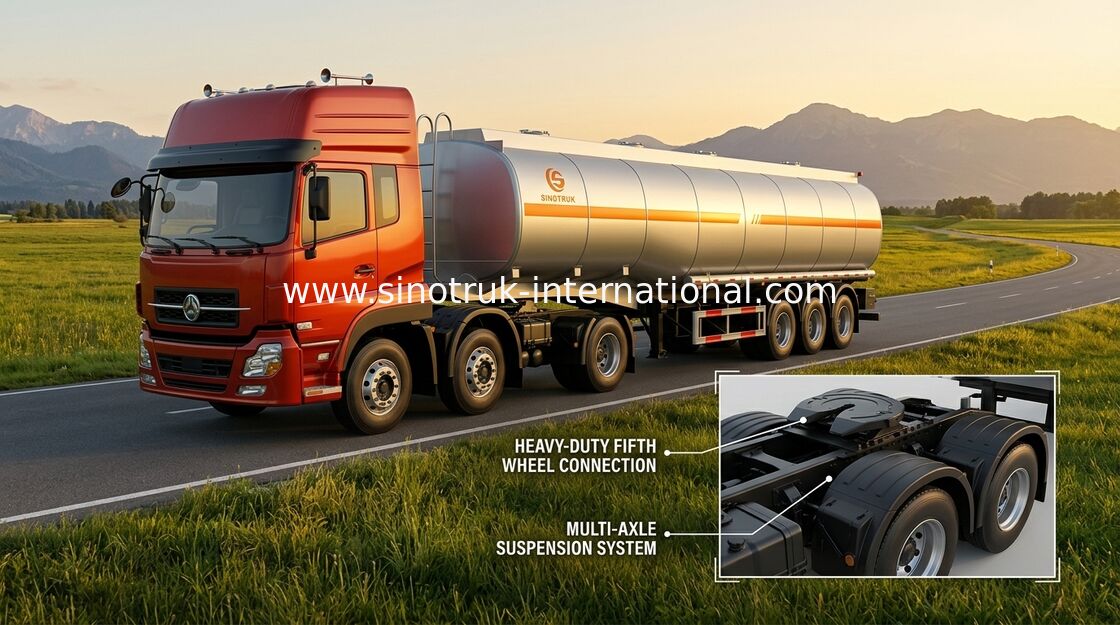 Low Fuel Consumption 45-60 CBM #90 King Pin Semi Trailer Truck / Fuel Oil Truck