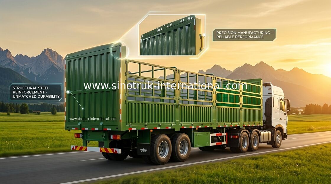 Flat-bed Semi Trailer Truck 3 Axles 30-60Tons 13m for Loading Container