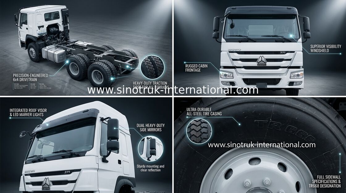SINOTRUK HOWO Cargo Truck Euro 2 LHD 6X4 336HP HW76 Cabin For Transport