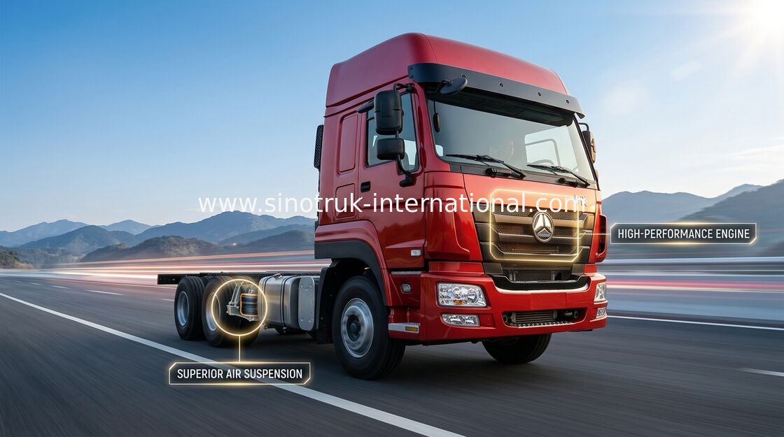 Heavy Duty Cargo Truck SINOTRUK 30-60 Tons 12 Wheels LHD Euro2 336 HP