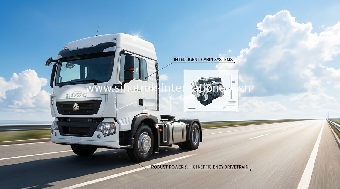 SINOTRUK HOWO T5G MAN Engine Tractor Truck LHD 6X4 Euro 4 336 HP ZZ4257N324GD1