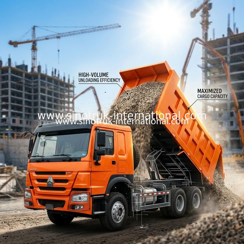 371HP 6x4 شاحنة قمامة 20.01CBM إدارة الحمولة المفيدة للكفاءة في العمل الثقيل