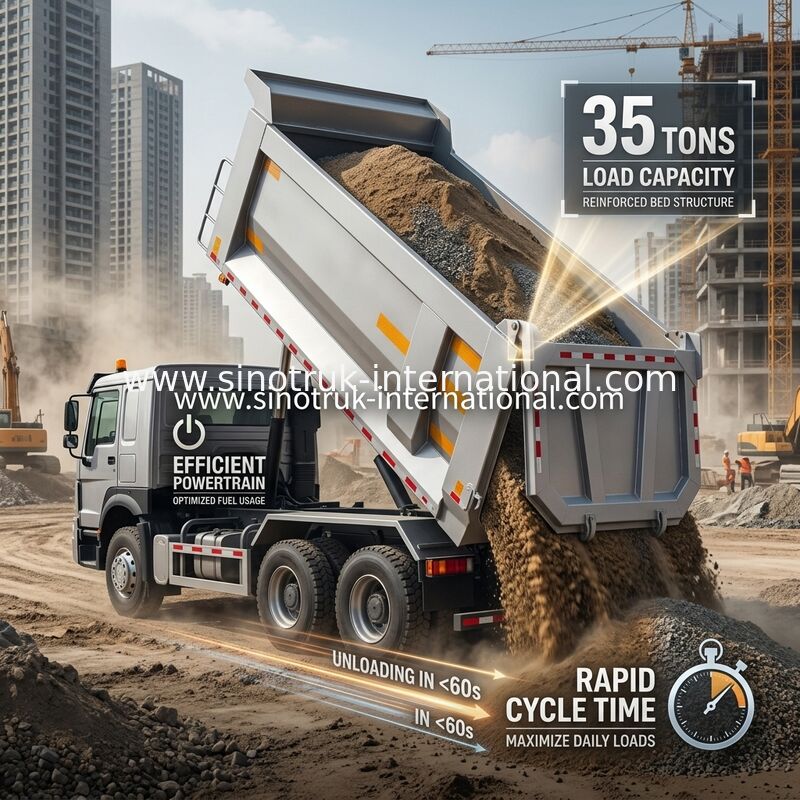 SINOTRUK HOWO 371HP 8X4 شاحنة قمامة قمامة بناء الجبهة القديمة الجبهة العسكرية المصد للمناطق المعدنية أضواء تحذيرين نوع U حاوية