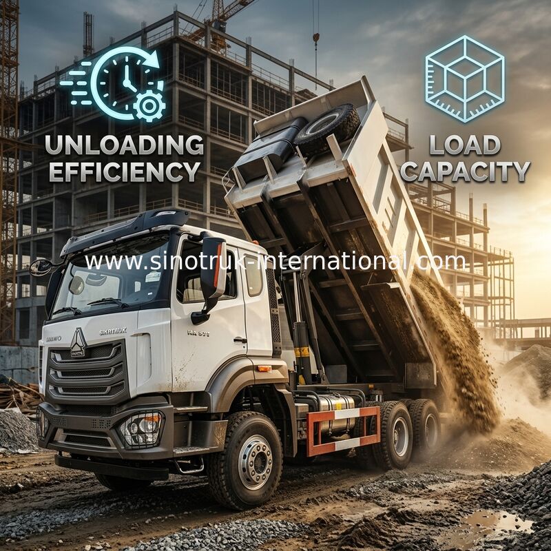 HOWO NX 371HP 6 * 4 20m3 مركز الرفع شاحنة القمامة عالية القوة الأداء مع كفاءة مركز الرفع جسم الشحن
