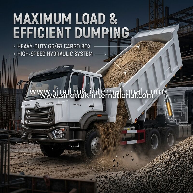 سينوتروك هوهان هوو 380HP شاحنة شحن 6X4