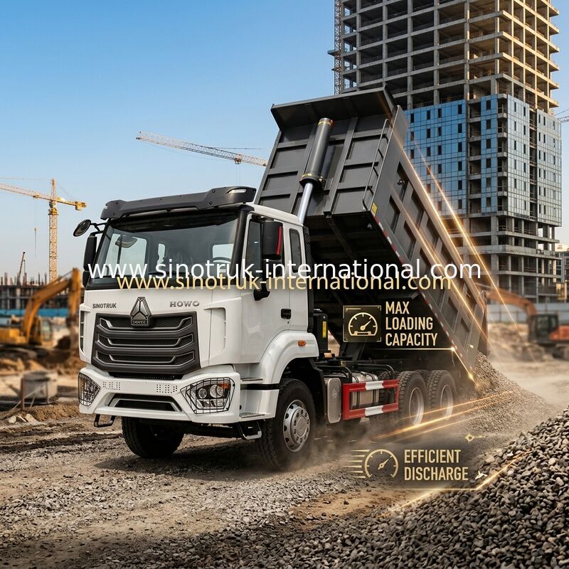 سينوتروك هوهان هوو تيبر ديمب شاحنة هيكل ويتشاي محرك 6 × 4 LHD ZZ3257V384JB1 النموذج