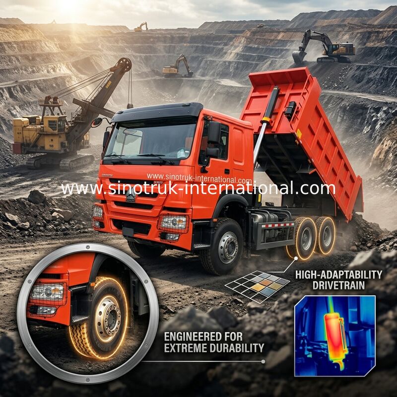 شاحنة سينوتروك هوو ويتشاي 380 حصان 10 عجلات 6 × 4 Lhd 20CBM