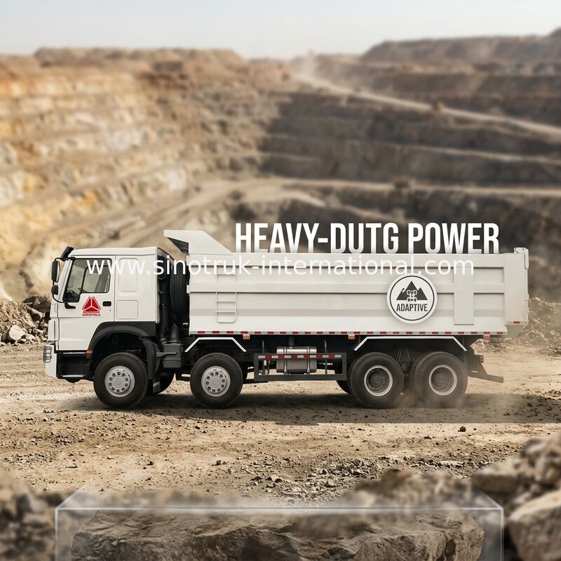 SINOTRUK HOWO شاحنة التفريغ التعدين 12 عجلة 400 حصان 8 × 4 نوع U